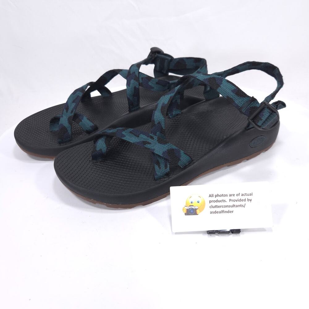 Chaco Z2 Strap Outdoor Adjustable Drawstring Sandal Mens Size 12 Green BlacK